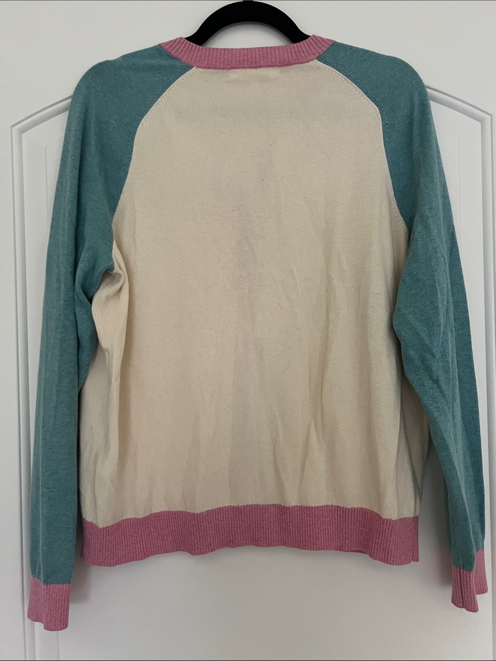Boden Meg Saddle Sleeve Cardigan Cotton/Cashmere Raglan Sleeves - Picture 6 of 6
